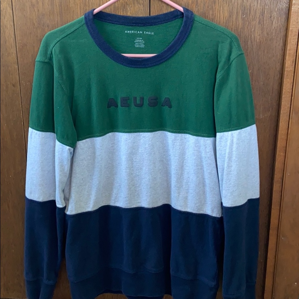 Striped American Eagle Crewneck